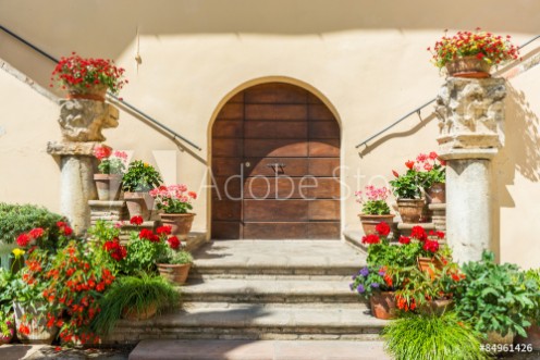 Picture of Portone con vasi di fiori